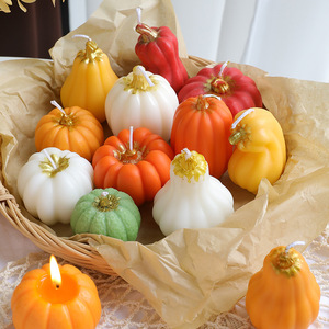 กล่องของขวัญเทียนหอมกลิ่นฟักทองฮาโลวีน เทียนตกแต่งสีสันสดใสสำหรับประดับบ้านและสร้างบรรยากาศเทศกาล - Product Image 1