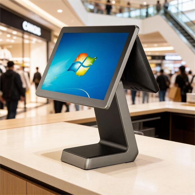 China Hot Sale 15 Inch Touch Screen All-in-One POS System with SDK and Barcode Reader Intel Core I5/i7 Android/Windows