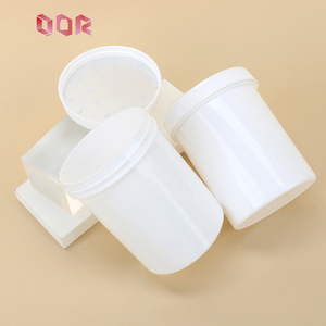 Customized White PP Plastic Flour or Coffee powder Container Empty Jars for Food Packaging with White Screw Cap Microwave Safe - Product Image 1