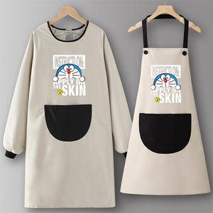 Delantal de manga larga impermeable y a prueba de aceite familia cocina arte estudiante pintura al óleo trabajo adulto casa limpieza Bata - Product Image 6