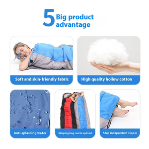 <span class=keywords><strong>Sac</strong></span> <span class=keywords><strong>de</strong></span> <span class=keywords><strong>couchage</strong></span> multifonctionnel 4-en-1, type enveloppe, avec capuche, imperméable, en polyester, coupleable, lavable en machine, fabrication OEM - Product Image 4
