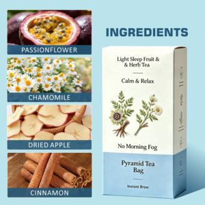 Té de Hierbas Liofilizado de Hojas Sueltas para Dormir, Alivio Natural del <span class=keywords><strong>Insomnio</strong></span>, Bai Sheng, Manzanilla, Lavanda, 1000g - Product Image 2