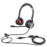 Casque filaire avec microphone à réduction de bruit ANC ENC pour centre d'appels, bureau, service client