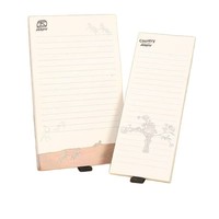 Bloc-notes magnétique personnalisable, extra-long, facile à déchirer, design minimaliste, tableau d'affichage pour réfrigérateur - 4 blocs par ensemble, magnétique