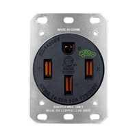 Kit de prises mâle/femelle RV 50Amp 14-50P/R NEMA, prise de courant 220-240V, robuste, homologué ETL, ABS orange pour remorques