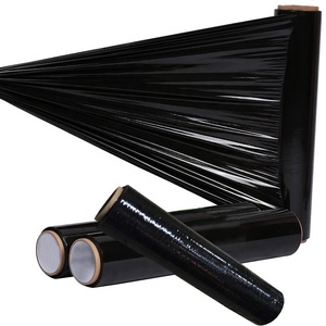 Película de Envoltura de Colores de 18 Pulgadas x 1000 Pies, 25 Micras, Película de Plástico para Envolver, Resistencia Industrial, Rollo de Película Estirable Negra para Embalaje de Palés - Product Image 2
