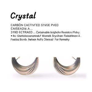 <b>Crystal</b> <b>Earrings</b> 316L Stainless Steel PVD Gold Plated Sustainable Resistant <b>Studs</b> For Women Jewelry - Product Image 2