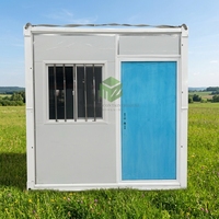 Maison conteneur pliable et respirante à structure en acier, unité préfabriquée portable pour logement temporaire, bureau de chantier, centre commercial/parc extérieur