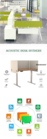 GOODSOUND Séparateur de bureau en fibre de polyester Panneau acoustique à LED Panneaux de confidentialité Cloison Séparateur Écrans de protection de bureau