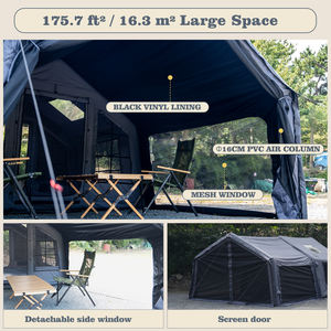 เต็นท์ลม Coody 8.0+Framed Foyer สีเทา ผลิตในจีน เต็นท์ลมขนาดใหญ่ยอดนิยมสำหรับครอบครัวสำหรับการตั้งแคมป์กลางแจ้ง - Product Image 5