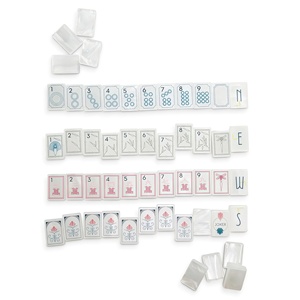 Juego <span class=keywords><strong>de</strong></span> Mahjong Americano Personalizado con Fichas Decorativas <span class=keywords><strong>de</strong></span> Nácar Blanco <span class=keywords><strong>de</strong></span> una Sola Capa, 160 Fichas Acrílicas, Fichas <span class=keywords><strong>de</strong></span> Mahjong <span class=keywords><strong>de</strong></span> Lujo Pintadas a Mano para Regalo - Product Image 2