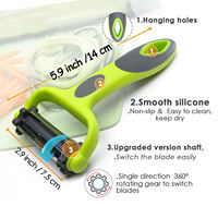 Multifunctionele 3-In-1 Stalen Keukengereedschap Commerciële Aardappel Mango Citrus Gemberdunschiller Fruit Groentemes Klein Betaalbaar
