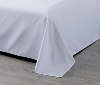 Ensemble de literie personnalisé de luxe extra doux 350TC blanc satiné grand format respirant moderne toutes saisons 4 pièces draps de lit et drap de couverture