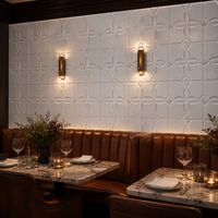 Panneau mural 3D en PVC imperméable, motif floral en relief, panneaux muraux décoratifs, revêtement mural intérieur pour hall d'hôtel et espace commercial
