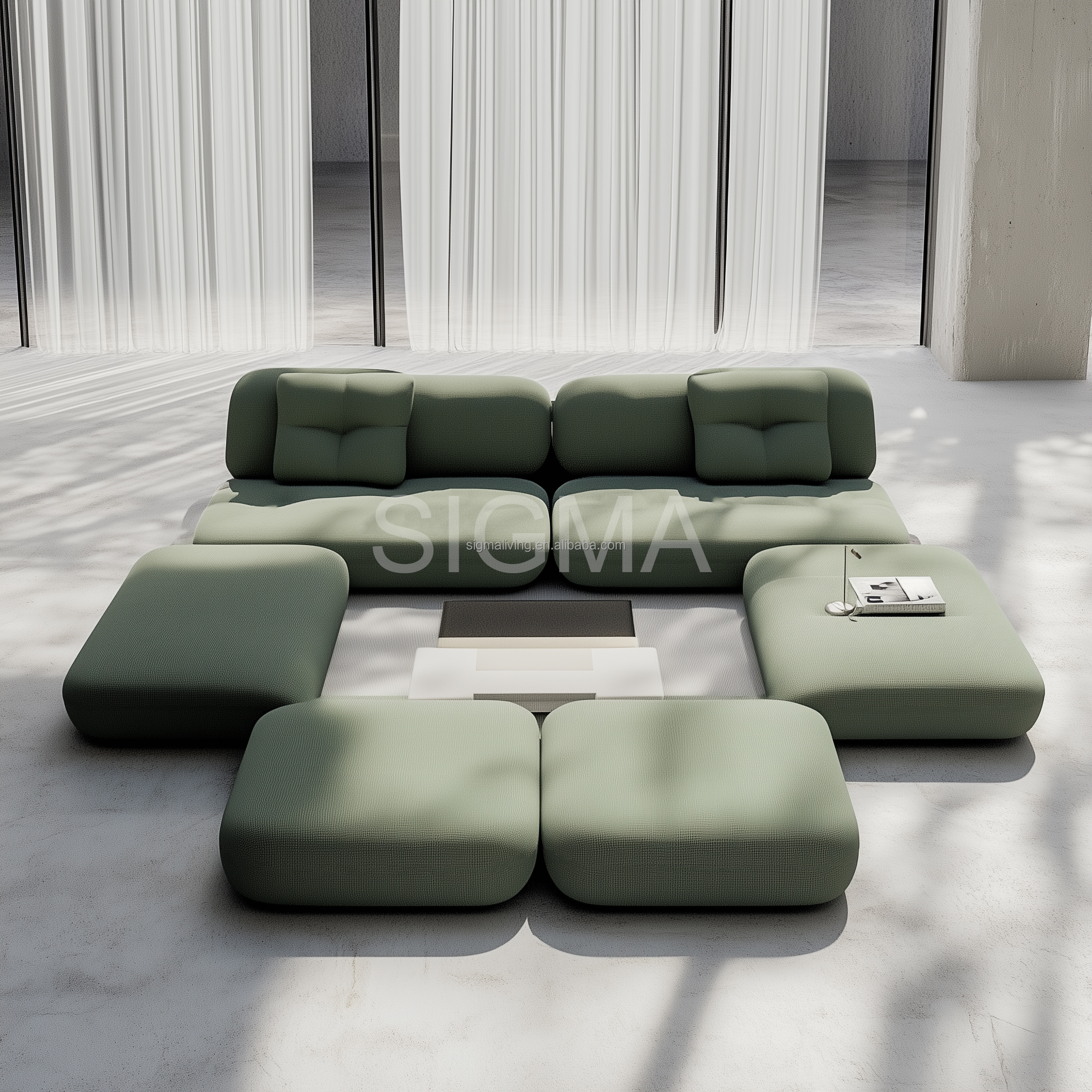 All Weather Luxury Factory Custom Patio Furniture Aluminum Garden Sofa Set Outdoor All Weather Fabric Sofa