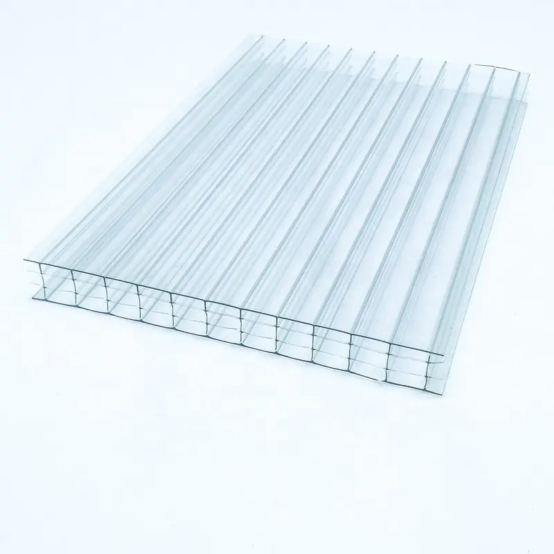 10 yıl Warantys polikarbonat Multiwall Hollow Twinwall güneş paneli Policarbonato plastik çatı levhaları