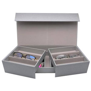 Estuches <span class=keywords><strong>de</strong></span> almacenamiento <span class=keywords><strong>de</strong></span> gafas <span class=keywords><strong>de</strong></span> sol <span class=keywords><strong>de</strong></span> doble capa plateada, <span class=keywords><strong>caja</strong></span> <span class=keywords><strong>organizadora</strong></span> <span class=keywords><strong>de</strong></span> <span class=keywords><strong>lentes</strong></span> ópticas, 12 ranuras, gafas transparentes, bandejas <span class=keywords><strong>de</strong></span> Marco óptico Brillenkoker - Product Image 4