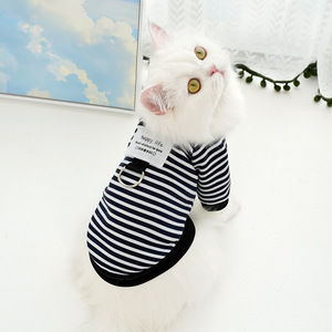 Sudadera con capucha a rayas para mascotas, ropa cálida de algodón para otoño e invierno para perros, gatos, Teddy Bichon Frise - Product Image 5