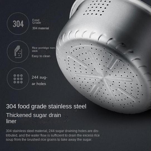 Taza Medidora de Arroz Multifuncional Inteligente de Acero Inoxidable 304 de Doble Cámara, para Uso en Hoteles, 3L, Hipoglucémica, Mini - Product Image 6