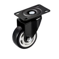 Roue pivotante en PVC pour protection des sols, roue à montage sur plaque de 1,5, 2 et 2,5 pouces pour meubles de maison et chariots industriels