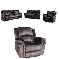 Ensemble de canapés inclinables 3+2+1 en cuir PU de luxe, idéal pour appartements, bureaux, hôtels, design moderne