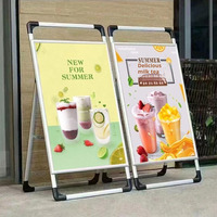 Stand Poster Frame Aluminium Ramah Lingkungan Modern Portabel Lipat dengan Rangka, Langsung dari Pabrik, Stabil dan Tahan Lama