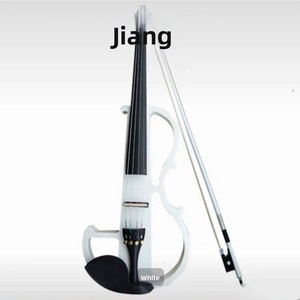 <span class=keywords><strong>Violon</strong></span> électronique blanc et noir pour <span class=keywords><strong>d</strong></span>ébutant, instrument de musique électroacoustique - Product Image 4
