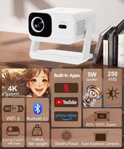 Projecteur portable intelligent X28 Full HD natif 1080P 4K WiFi 6 pour divertissement à domicile, chambre, cinéma pour enfants, projecteur économique - Product Image 5