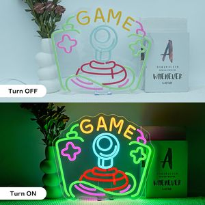 Letrero Luminoso LED con Forma de Joystick, Decoración de Pared, Alimentación USB, Blanco/Rosa, para Zona de Juegos y Zona de Viajes - Product Image 5