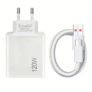 อะแดปเตอร์ชาร์จโทรศัพท์แบบเสียบปลั๊ก US/EU/UK 120W สาย Type C ชาร์จเร็ว หัวชาร์จ USB แบบเสียบผนัง - Product Image 6