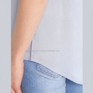 เสื้อยืดผู้หญิงพิมพ์ลายดอกไม้ทรงหลวมลำลองไซส์ใหญ่พิเศษเสื้อคอกลมปักกระดุมเสื้อคอตตอนลูกไม้ราคาถูก - Product Image 1