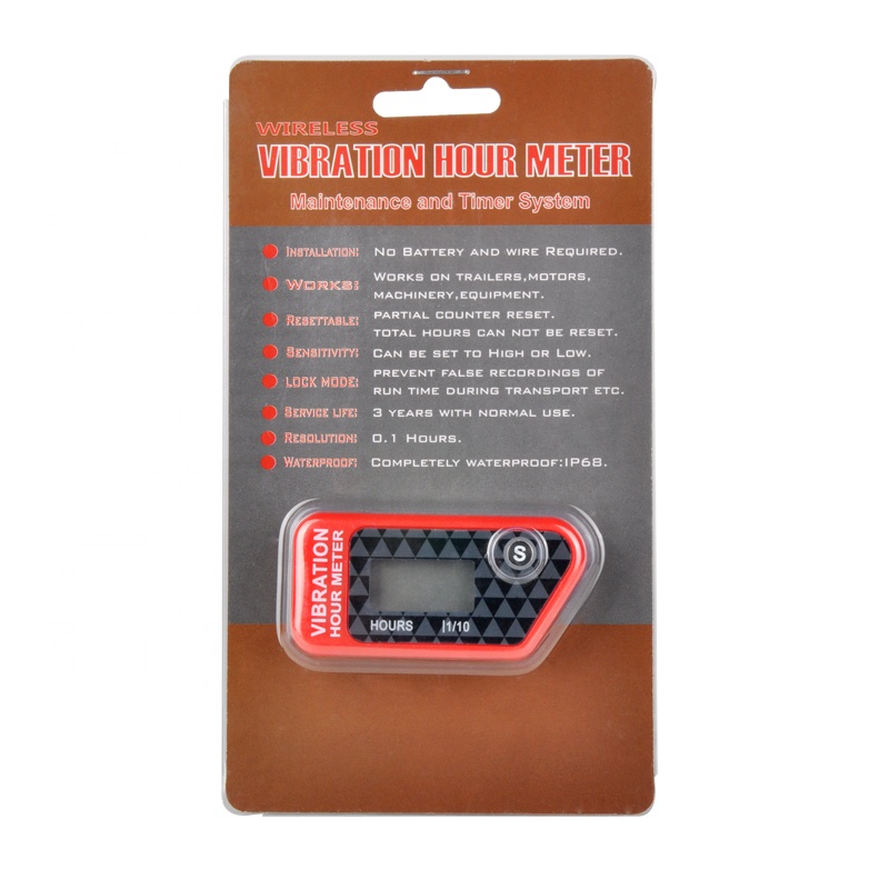 Qiilu DC 6-80V Mechanical Hour Meter Hourmeter For Engine