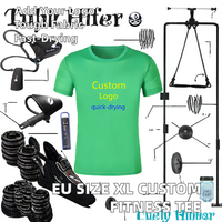 T-shirt décontracté de fitness personnalisé en polyester 100 %, taille européenne extra large, impression de logo unie, directement de l'usine, personnalisez votre logo
