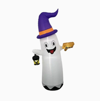 Décorations Gonflables Citrouille Fantôme pour Fête d'Halloween - Accessoires et Fournitures de Décoration Gonflables pour Halloween