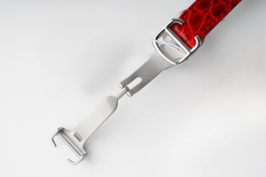 Reloj de Pulsera de Lujo de Diseñador Reconocido, Esfera Roja Ango, Movimiento Mecánico, Cristal de Zafiro, Correa de Cuero, Reloj de Alta Calidad con Puntero - Product Image 6