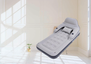 ที่นอนลมพกพา Avenli 27460 ขนาดเต็ม สำหรับใช้ในร่มและกลางแจ้ง แบบมีผ้ากำมะหยี่ พร้อมพนักพิงและหมอน - Product Image 5