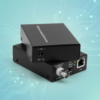 HD IP Extender Coax EOC Converter 10/100Mbps Transmisi Ethernet 500 Meter Sistem Kamera Keamanan CCTV Jaringan Daya