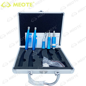 1 세트 키형 저속 2 개 주도 고속 및 컬러 치과 핸드피스 학생 키트 에어 터빈 콘트라 앵글 알루미늄 박스 - Product Image 3