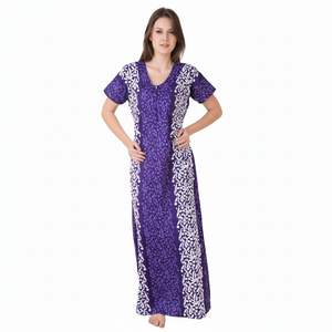 Robe de nuit maxi, robe de chambre, grande taille, matière respirante - Product Image 1