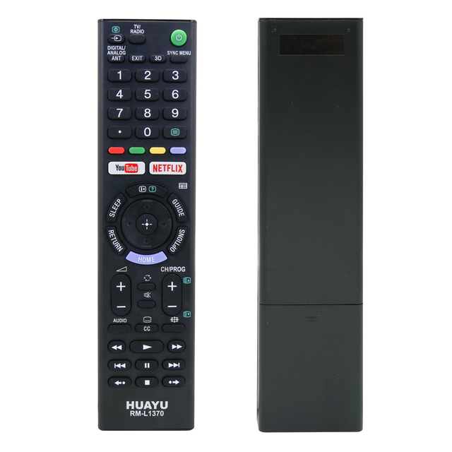 HUAYU RM-L1370 Universal TV Remote Control for Sony Bravia LCD LED HD Smart TVs, with Netflix YouTube Buttons