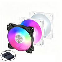 Ventilateur de refroidissement pour ordinateur QiuzAim 120 mm, motif CD coloré, connecteur IDE 4 broches, effet LED personnalisé pour boîtier PC, prix de gros usine