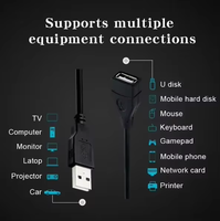 Câble d'extension de données USB anti-interférence Wavelink, faisceau de câbles mâle-femelle