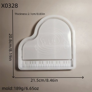 Moldes de fundición de resina hechos a mano para adornos decorativos DIY estilo Ins bandeja de Piano de silicona molde X0328 herramientas de pastel - Product Image 2