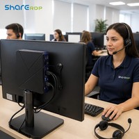 Terminal Cloud Client Léger Sharerdp Personnalisé en Usine RK3288 Cortex A17 1 Go 8 Go RDP8.1 HDMI VGA LAN 1000 Mbps ARM Quad Core