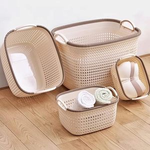 Cesta de Almacenamiento de Plástico Ecológica de Material PP con Doble Asa, Duradera, Ligera, Portátil y Multiusos, en Oferta - Product Image 3