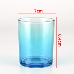 Bocaux à bougies en verre transparents, ronds, gaufrés, avec couvercle métallique coloré à vis - Product Image 5