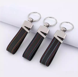 Personalized Laser Engraving Logo Silk Screen Printing Blank Faux Leather <b>Key</b> Chain Holder <b>Ring</b> Custom Luxury Car Leather - Product Image 2