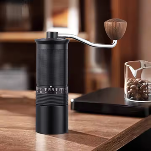 Moulin à café manuel en métal personnalisé exclusif, design compact adapté à un usage domestique et au camping. - Product Image 1