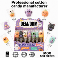 Guirlande de guimauves d'Halloween en gros, sucettes en coton en forme de fantôme et de citrouille pour cadeaux de fêtes, certifiées Halal