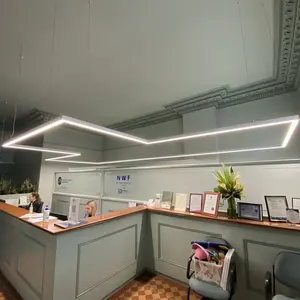 Lampada da negozio a led personalizzata da 8 piedi 4 piedi collegabile con connessione senza cuciture luce lineare a led per lo shopping in ufficio